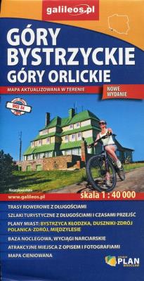 Okładka książki Góry Bystrzyckie Góry Orlickie mapa 1:40 000