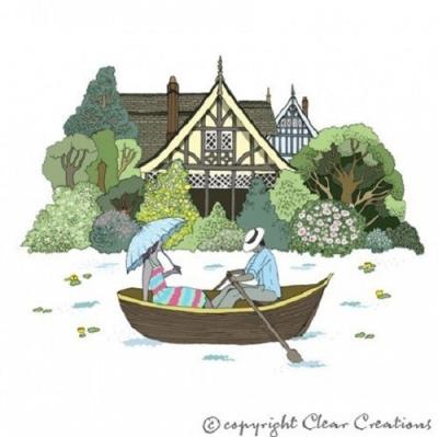 Opakowanie Karnet Swarovski kwadrat 'łódka'