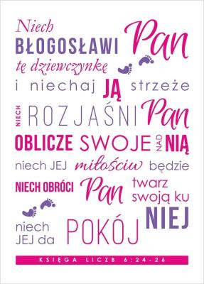 Kartka - Niech błogosławi Pan tę dziewczynkę. Wydawca: Koinonia. SmakLiter.pl Opakowanie Kartka - Niech błogosławi Pan tę dziewczynkę