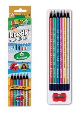 Opakowanie Kredki Premium Kolori metaliczne 6 kolorów PENMATE