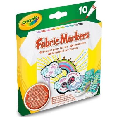 Markery do tkanin Crayola Fabric Markers 10 kolorów. Wydawca: Crayola. SmakLiter.pl Opakowanie Markery do tkanin Crayola Fabric Markers 10 kolorów