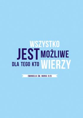 Notatnik A5 Wszystko jest możliwe dla tego, kto wierzy. Wydawca: Koinonia. SmakLiter.pl Opakowanie Notatnik A5 Wszystko jest możliwe dla tego, kto wierzy