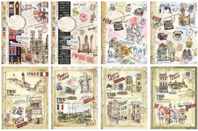 Opakowanie Notatnik ozdobny A5 120 stron kratka kolorowe marginesy