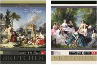 Opakowanie Papier artystyczny A3 8 arkuszy 140g/m2 + teczka