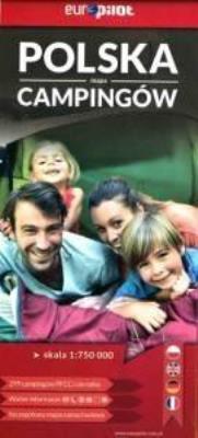Polska mapa campingów 1:750 000. Autor: Opracowanie zbiorowe. SmakLiter.pl Okładka książki Polska mapa campingów 1:750 000