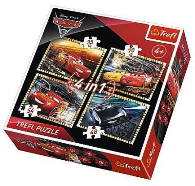 Opakowanie Puzzle 4w1 Gotowi do wyścigu TREFL