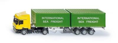 Opakowanie Siku Super - Ciężarówka z naczepą i kontenerami