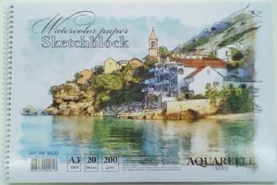 Okładka książki Szkicownik A3 koło 20 arkuszy 200g/m2