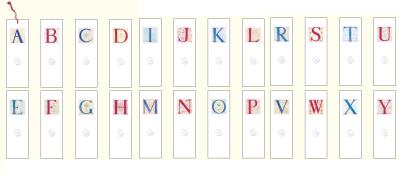 Opakowanie Zakładka do książki z anagramem (ZESTAW - 24 LITERY)