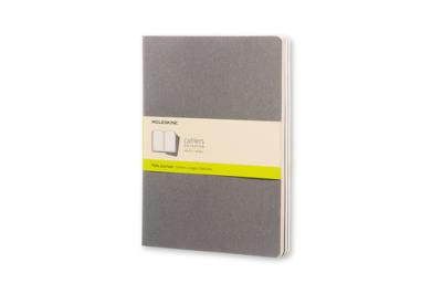 Opakowanie Zestaw 3 Zeszytów Moleskine Cahier Journals XL (19x51cm) gładki, szary, 120 stron