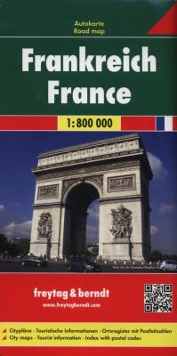 Francja 1:800 000. Autor: Opracowanie zbiorowe. SmakLiter.pl Okładka książki Francja 1:800 000