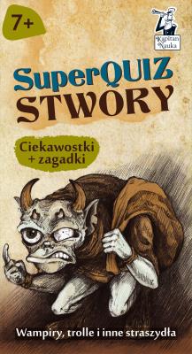 Kapitan Nauka SuperQuiz Stwory. Autor: Paulina Kaniewska, Monika Rychlicka-Borzechowska. SmakLiter.pl Okładka książki Kapitan Nauka SuperQuiz Stwory