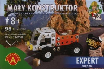 Mały konstruktor Expert Furgon. Wydawca: Alexander. SmakLiter.pl Opakowanie Mały konstruktor Expert Furgon