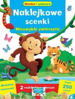 Okładka książki Naklejkowe scenki. Niezwykłe zwierzęta