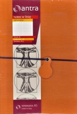 Opakowanie Notes A5 Linia Renesans Pomarańczowy ANTRA