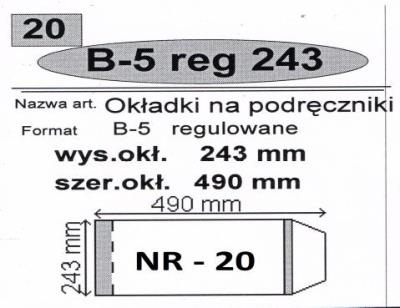Okładka książki Okładka na podr B5 regulowana nr 20 (50szt) NARNIA