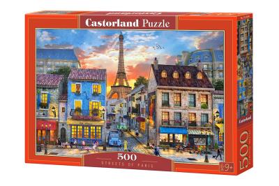 Puzzle Streets of Paris 500. Autor: Castor. SmakLiter.pl Okładka książki Puzzle Streets of Paris 500