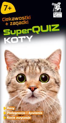 SuperQUIZ Koty. Autor: Małgorzata Biegańska-Hendryk. SmakLiter.pl Okładka książki SuperQUIZ Koty
