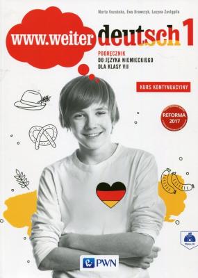 www.weiter deutsch 1 Podręcznik 7 Kurs kontynuacyjny + CD. Autor: Kozubska Marta, Zastąpiło Lucyna. SmakLiter.pl Okładka książki www.weiter deutsch 1 Podręcznik 7 Kurs kontynuacyjny + CD