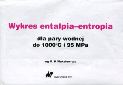 Okładka książki Wykres entalpia-entropia dla pary wodnej do 1000st C i 95 Mpa