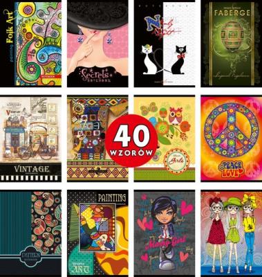 Opakowanie Zeszyt A5 w kratkę 52 kartki mix