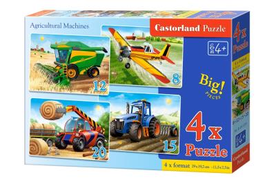4x1 Puzzle 8-12-15-20 Agricultural Machines. Wydawca: Castorland. SmakLiter.pl Opakowanie 4x1 Puzzle 8-12-15-20 Agricultural Machines