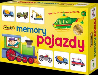 Gra memory mini - pojazdy. Wydawca: Adamigo. SmakLiter.pl Opakowanie Gra memory mini - pojazdy
