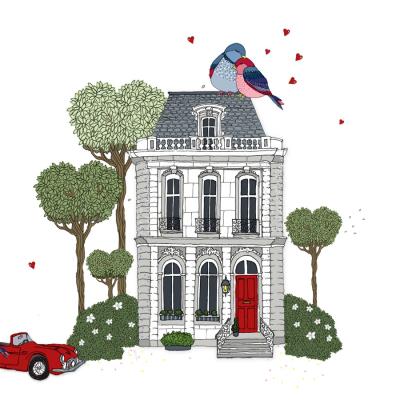 Opakowanie Karnet Swarovski kwadrat Biała kamienica