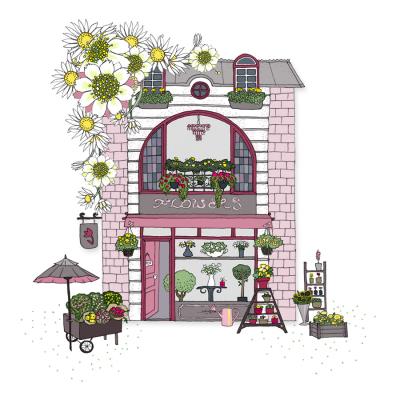 Opakowanie Karnet Swarovski kwadrat Kwiaciarnia