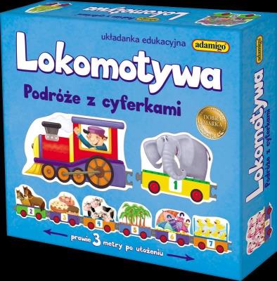 Lokomotywa - podróże z cyferkami. Wydawca: Adamigo. SmakLiter.pl Opakowanie Lokomotywa - podróże z cyferkami