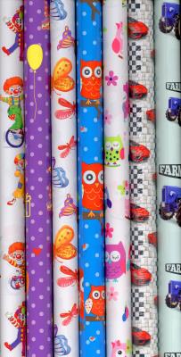 Opakowanie Papier do pakowania prezentów wzór dziecięcy 200x70 /80gram./ MIX WZORÓW