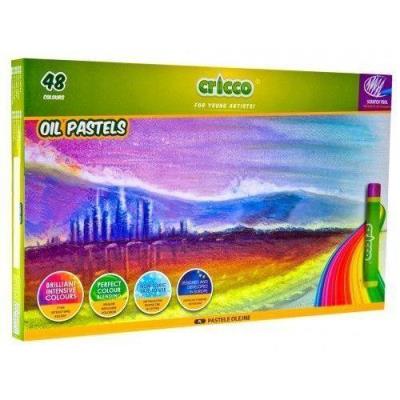 Pastele olejne 48 kolorów CRICCO. Wydawca: Cricco. SmakLiter.pl Opakowanie Pastele olejne 48 kolorów CRICCO