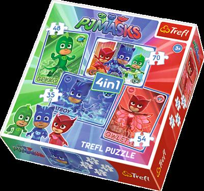 Opakowanie Puzzle 4w1 Kotboy i drużyna