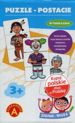 Puzzle Postacie. Wydawca: Alexander. SmakLiter.pl Opakowanie Puzzle Postacie