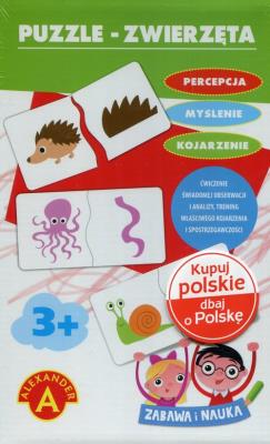 Puzzle Zwierzęta. Wydawca: Alexander. SmakLiter.pl Opakowanie Puzzle Zwierzęta