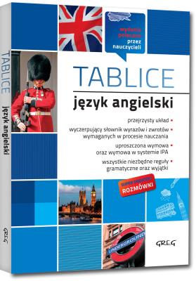 Okładka książki Tablice: język angielski (+ rozmówki) GREG