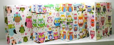 Okładka książki Torebka Ozdobna Płaska Pionowa Śr Sowa 12 sztuk