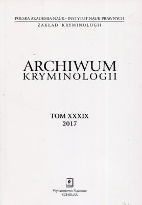 Opakowanie Archiwum kryminologii Tom XXXIX