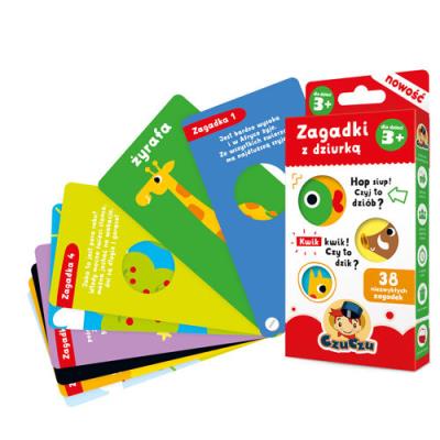 Okładka książki CzuCzu Zagadki z dziurką dla dzieci 3+