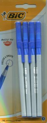 Opakowanie Długopis Round Stic Exact niebieski 4 sztuki