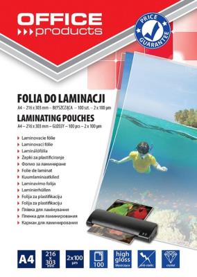 Folia do laminacji Office Products A4 216x303mm błyszcząca 100 sztuk transparentna. Wydawca: PBS Connect Polska. SmakLiter.pl Opakowanie Folia do laminacji Office Products A4 216x303mm błyszcząca 100 sztuk transparentna