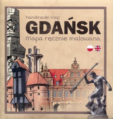 Okładka książki Gdańsk Mapa ręcznie malowana
