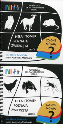 Hela i Tomek poznają zwierzęta Część 1-2. Autor: praca zbiorwa. SmakLiter.pl Okładka książki Hela i Tomek poznają zwierzęta Część 1-2