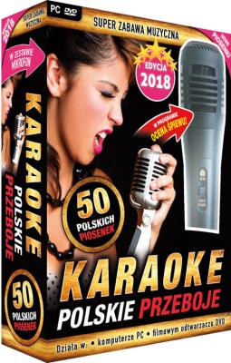 Opakowanie Karaoke Polskie Przeboje edycja 2018 z mikrofonem (PC-DVD)