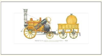 Opakowanie Karnet parowóz 12x23 + koperta