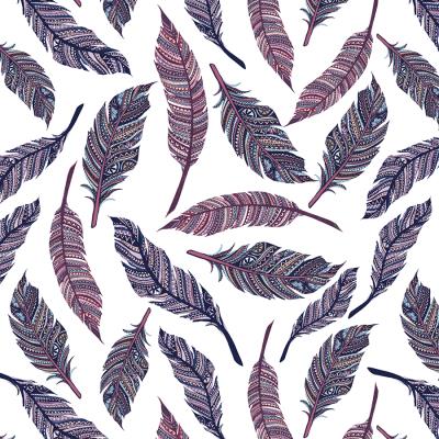 Opakowanie Karnet Swarovski kwadrat Etniczne pióra