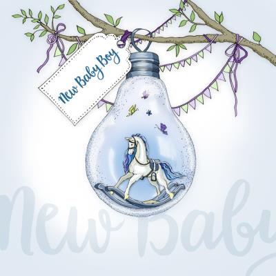 Okładka książki Karnet Swarovski kwadrat Narodziny chłopca