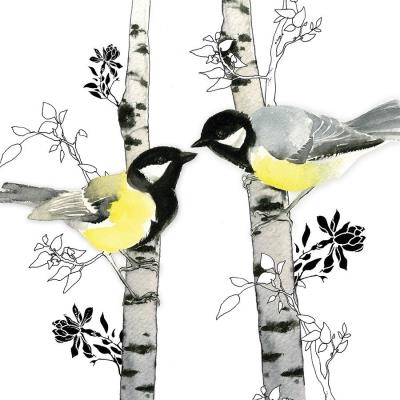 Opakowanie Karnet Swarovski kwadrat Ptaszki na drzewach