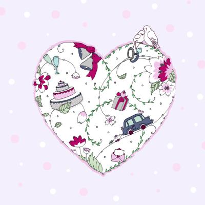 Opakowanie Karnet Swarovski kwadrat Serce