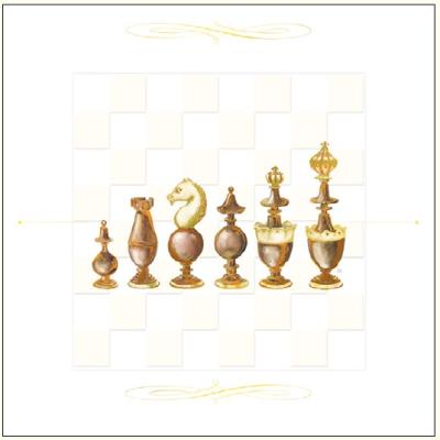 Opakowanie Karnet szachy drewniane 16x16 + koperta